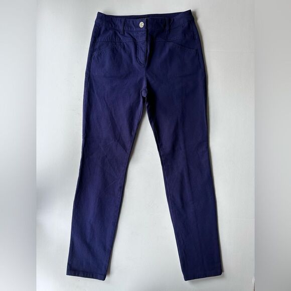 Escada Deep Violet Purple Jeans with Gold Tone Hardware Size 34 EU / 4 US - Picture 5 of 14